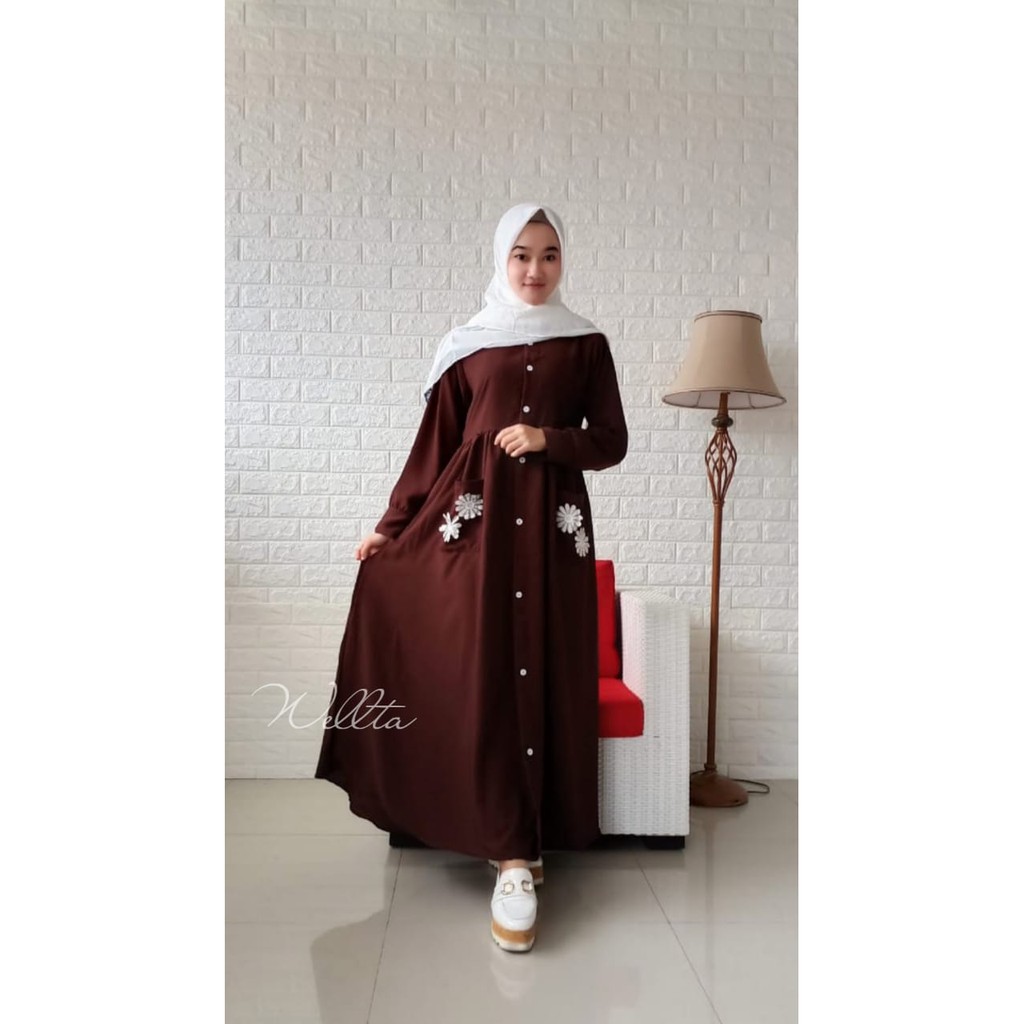 Termurah Promo Diskon Aksesoris Terbaru / GAMIS BORDIR AULIA//GAMIS WOLFIS