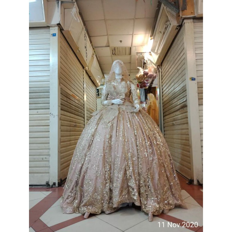 SALEE TERMURAH GAUN BARBIE KIPAS BEREKOR//GAUN PENGANTIN PROMO//GAUN