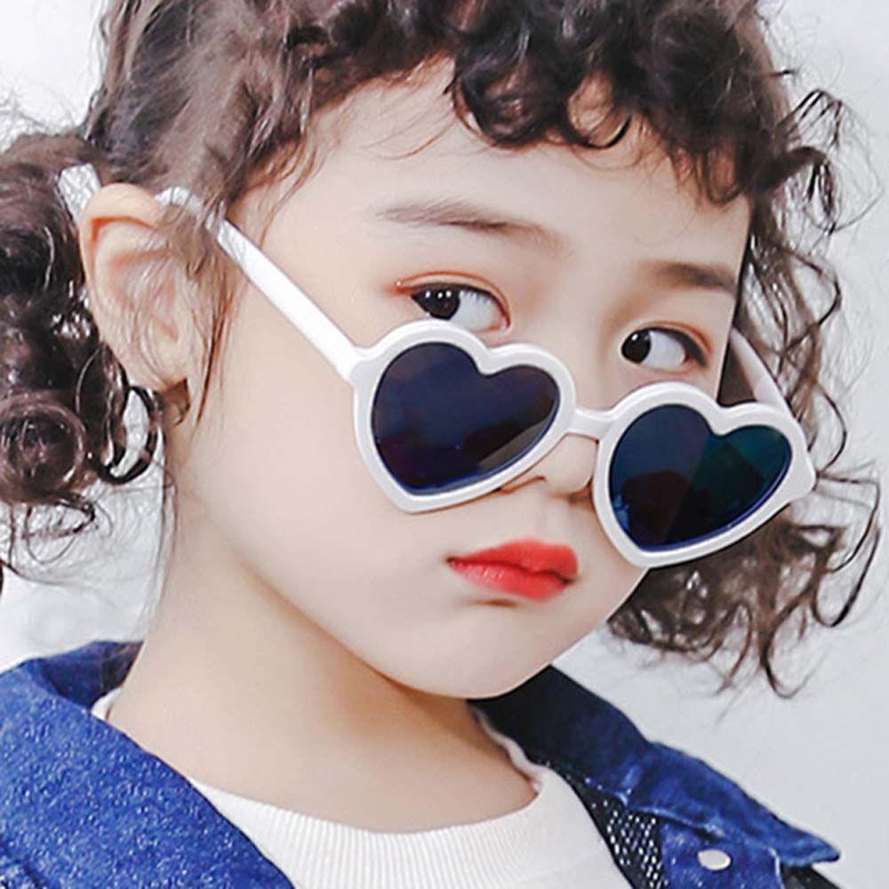 Mxbeauty Heart Kids Sunglasses Street Shot Lovely Sun Glasses Pelindung Mata Anak Laki-Laki Peach Heart Children Sunglasses