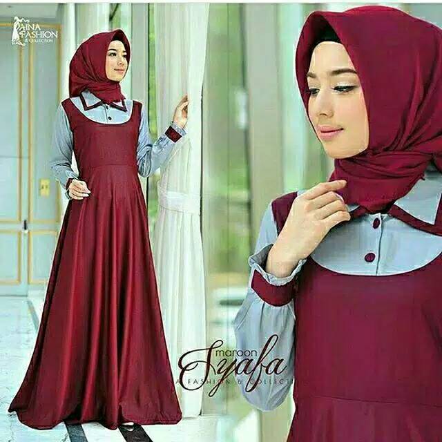 GAMIS SYARI ANNAJAH CAPUCCINO 900GR 110 140 ALLSIZE GAMIS SYARI BUSUI CADAR CREPE HQ POLOS MURAH I.