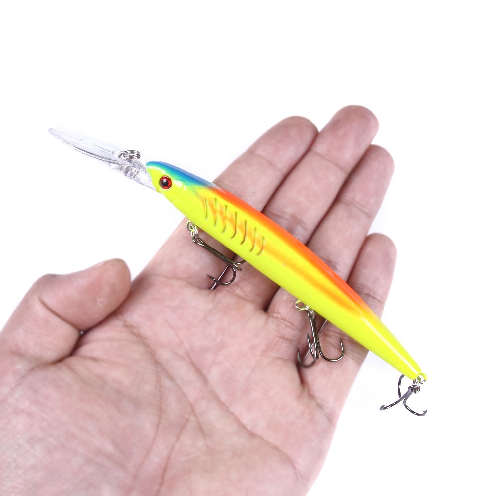 HENGJIA 1pcs 14.5cm/12.6g Minnow Umpan Pancing Swimbait Fishing Lure Bass Ikan Crankbait kail Tackle