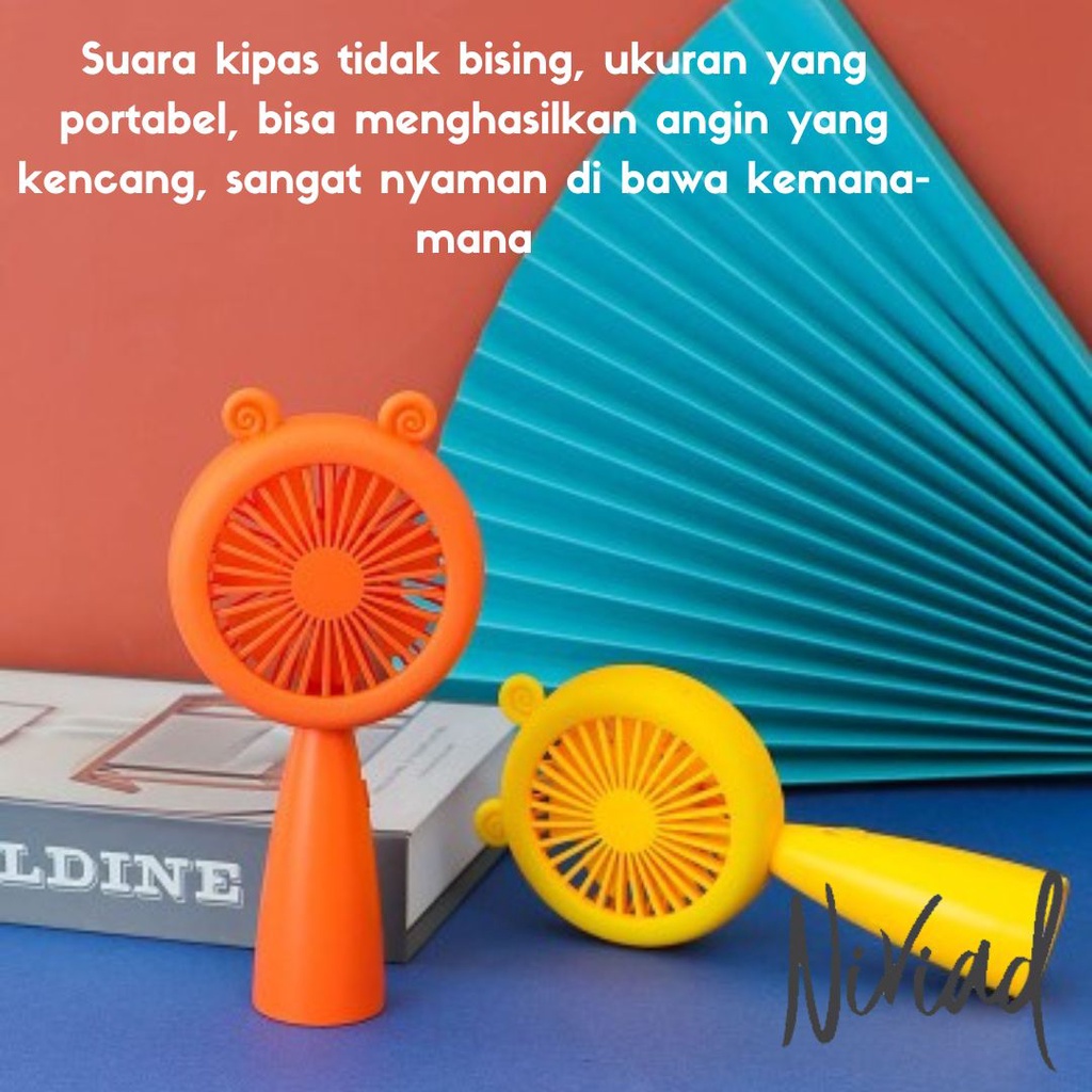 Kipas Angin Genggam USB/Handheld Fan dengan Lampu LED