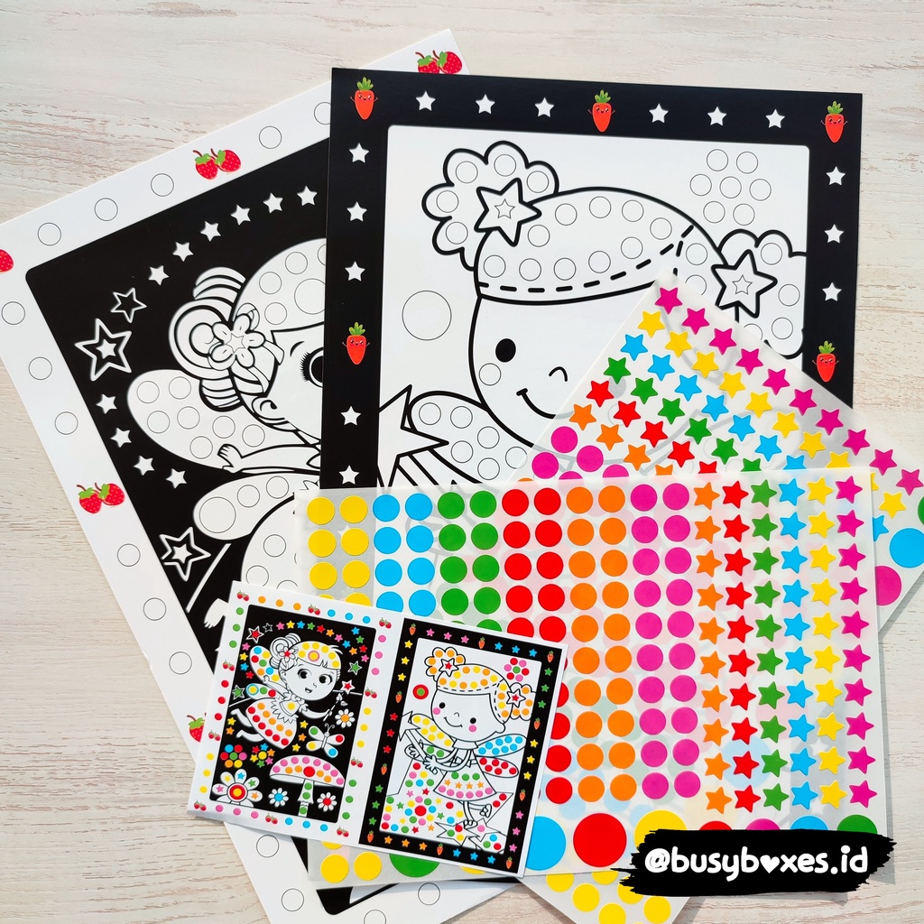 [busyboxes.id] peri Mainan Edukasi Preschool Worksheet PAUD mainan menempel sticker menempel stiker DIY