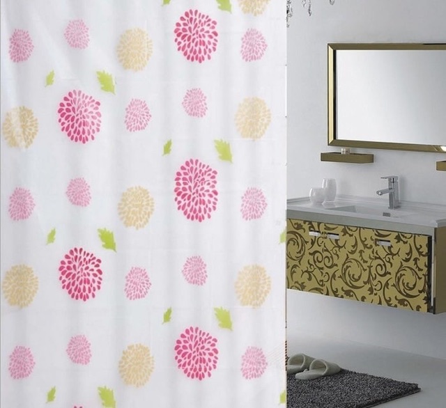 Shower curtain with PEVA material bonus Hook / tirai kamar mandi