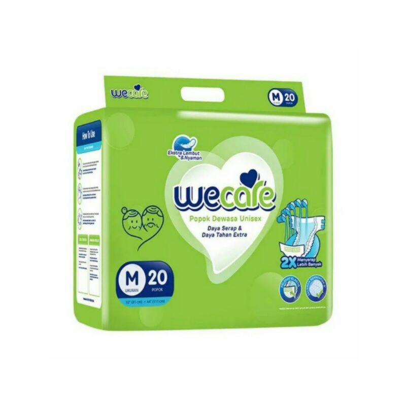(KEMASAN BARU) WECARE ADULT M 20 POPOK PEREKAT DEWASA WE CARE
