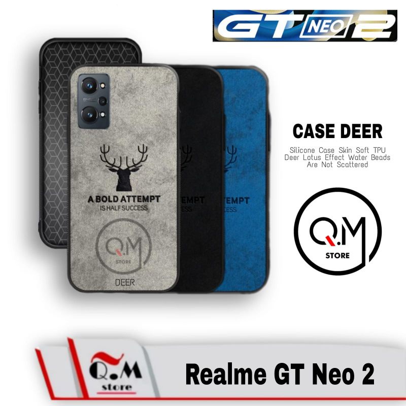 Case Deer REALME GT NEO 3 / NEO 2 / REALME GT MASTER / REALME GT Softcase Deer Bermotif Rusa jens Pelindung Back Cover