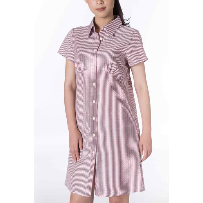 'Annabelle'-Mini dress kemeja wanita santai