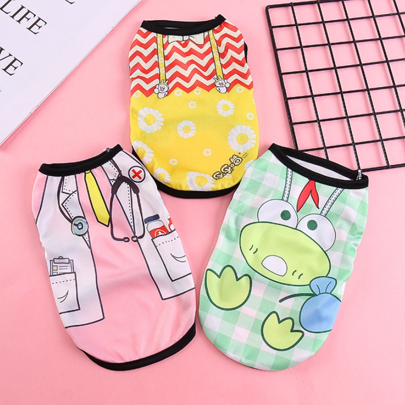 ★〓YUFeiPet〓★ New Cartoon Dog Clothes for Small Dog Supplies Summer Funny Pet Clothes Chihuahua Puppy Pet Dog Shirt Vest