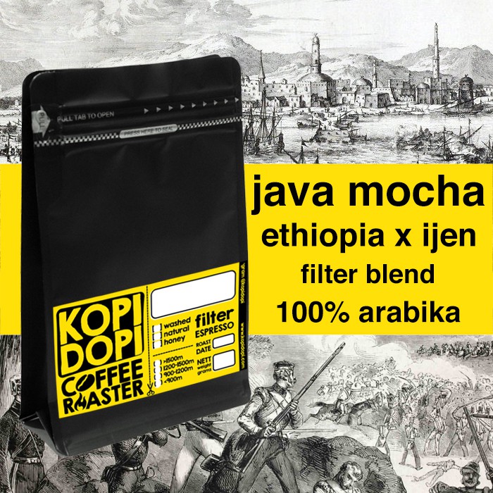 

Kopi Java Mocha Blend Ethiopia Sidamo Ijen Full Arabica Mocca Mokha