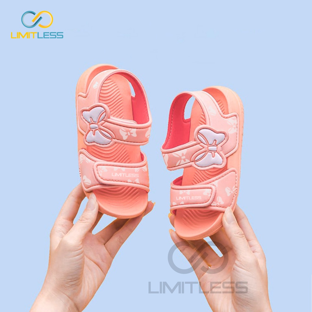 Sandal Anak Cewek Motif Kupu Kupu Cute Sendal Anak Perempuan Karakter Sepatu Sandal Anak Tali Belakang Ringan Nyaman