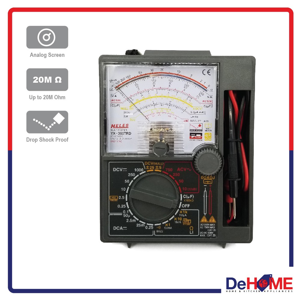 Jual Multitester Analog Heles Yx 360trd Specs Protective Function Analog Multimeter Protective 0632