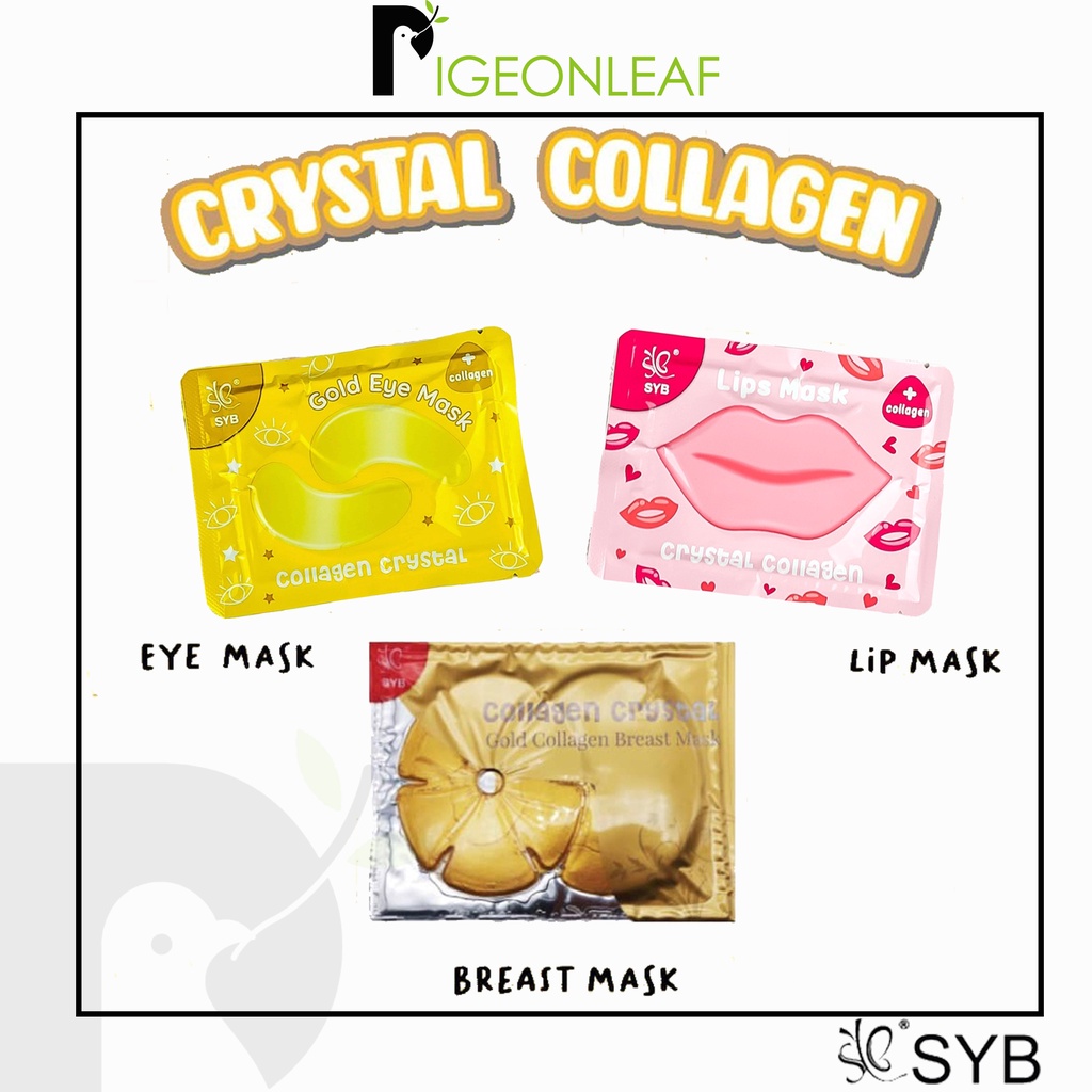 ♥ PLEAF ♥ SYB Crystal Collagen Lip Mask | Eye Mask | Gold Collagen Breast Mask (✔BPOM)
