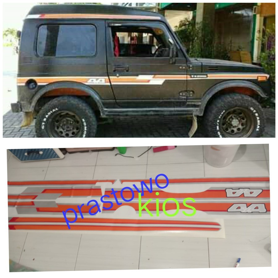 sticker stiker striping lis body suzuki jimny katana 4x4