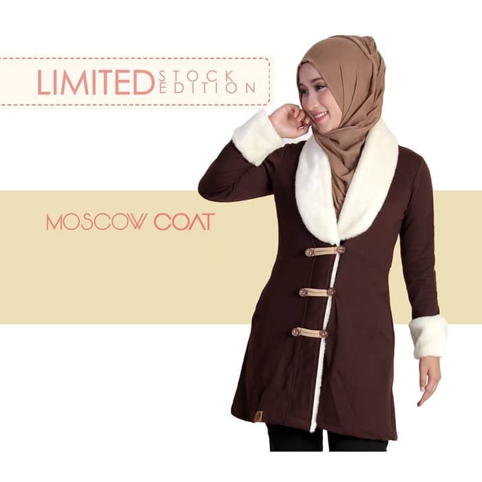 Unik Jaket Wanita Korea Muslimah Hoodie Blazer Terbaru Terlaris Moscow Coat Murah