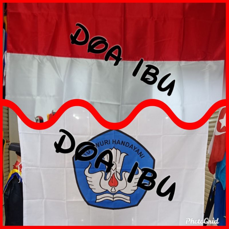 

best seller paket isi 2 bendera merah putih+bendera TUT WURI HANDAYANI dasar putih 90cm x 135cm ready stock