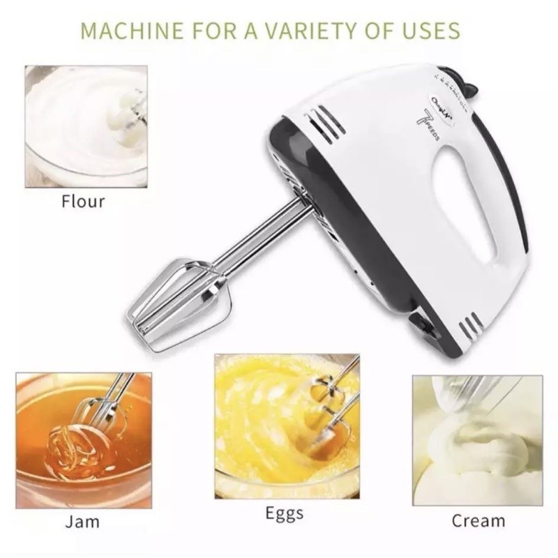 HE-133 hand mixer 7 speed - kocokan adonan telur elektrik serbaguna / mesin buat kue / mixer