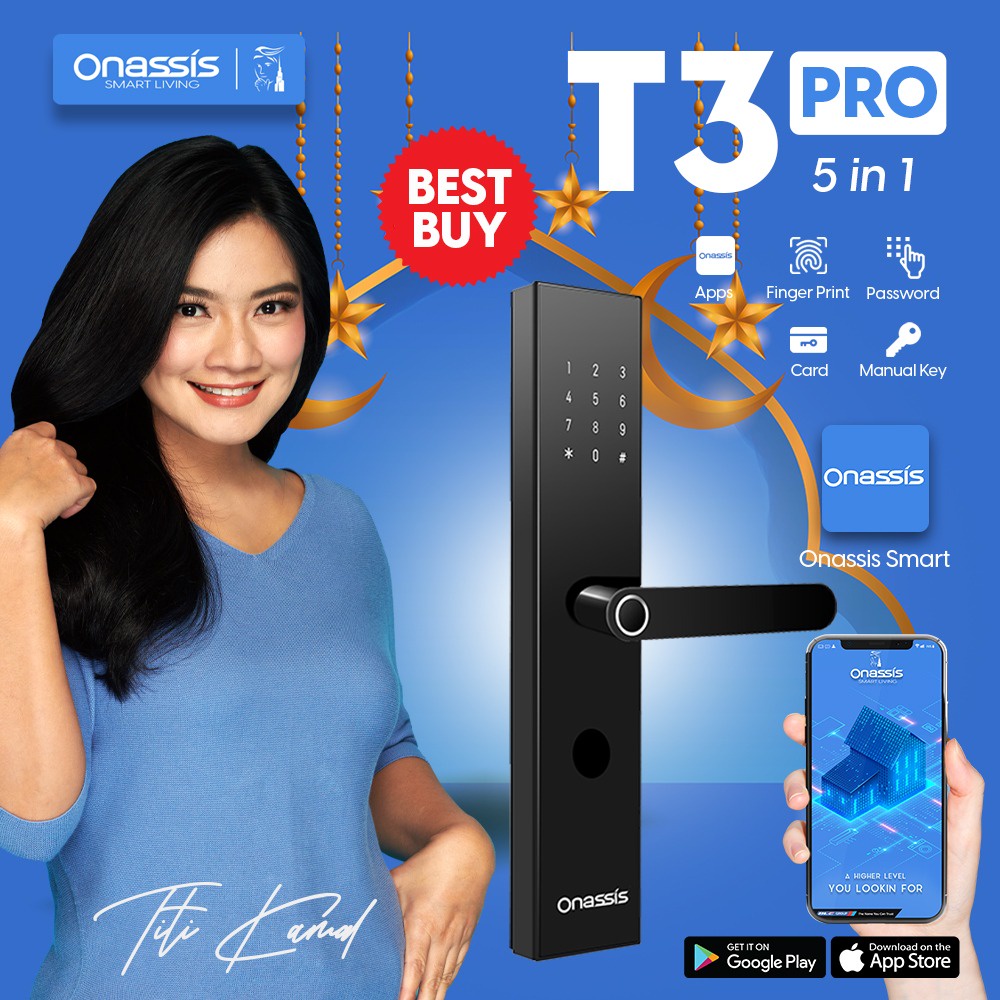 Onassis T3 Pro Handle Pintu Pintar