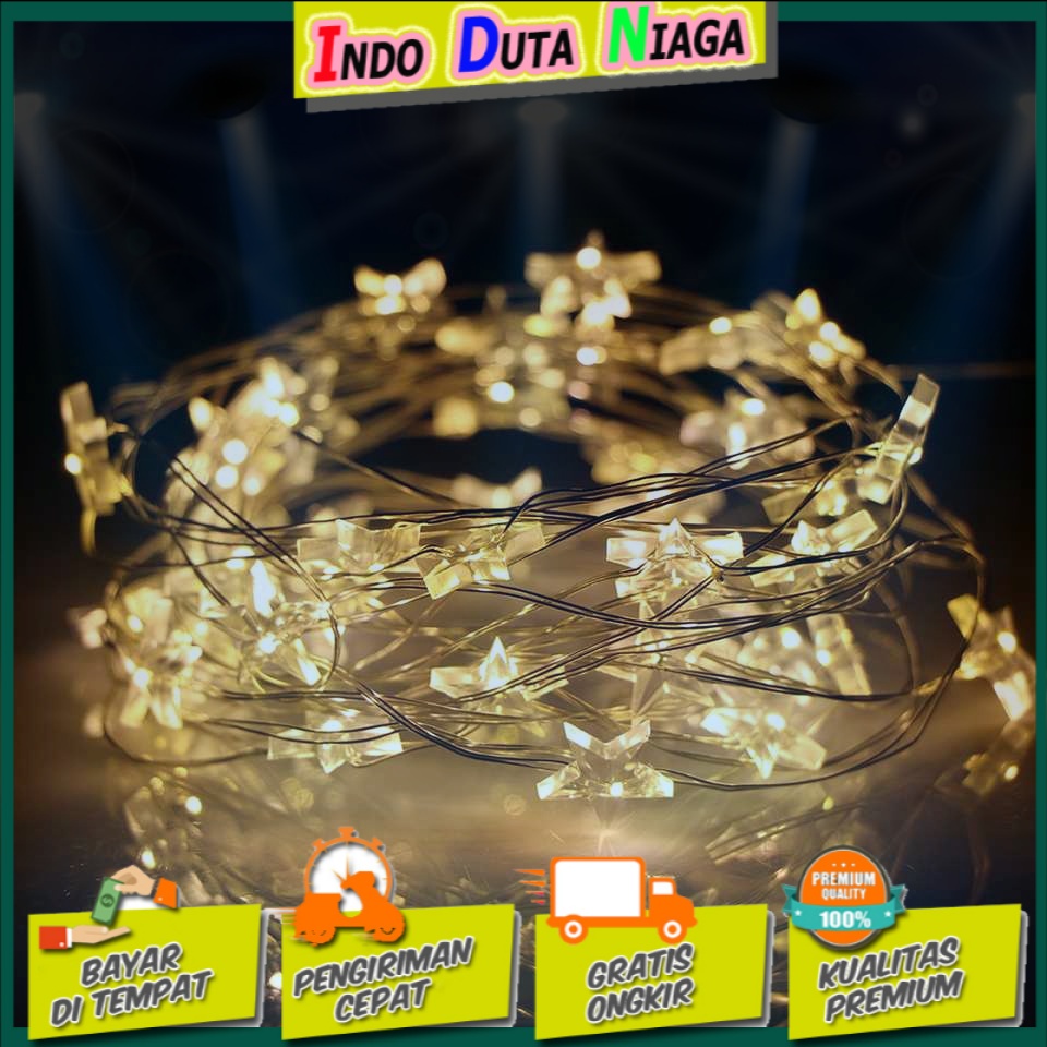 DKG Lampu Hias Dekorasi Bintang Pentagram Light Battery 20 LED - 2G11