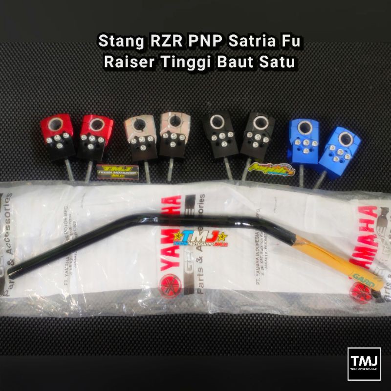 STANG YAMAHA RZR ORIGINAL ORI 3RS DAN DUDUKAN RAISER STANG CNC PNP SATRIA FU CB150R VIXION
