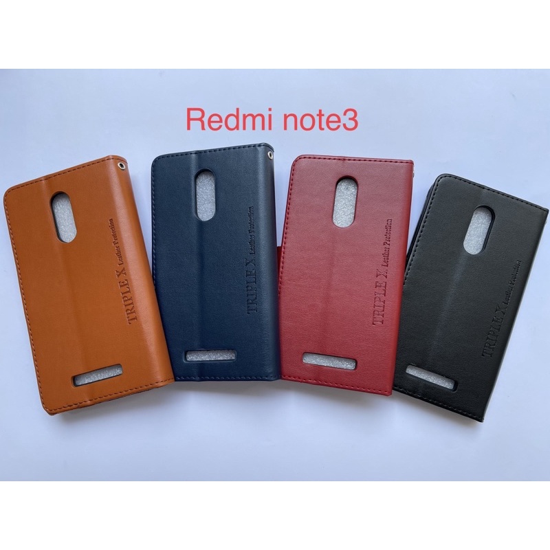 Leather Wallet Flip New Redmi Note 3