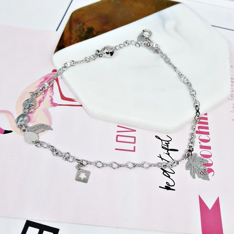 Gelang Kaki Wanita Xuping Premium Asli Anti Karat Nori Ukir Jurai Merica - BB605