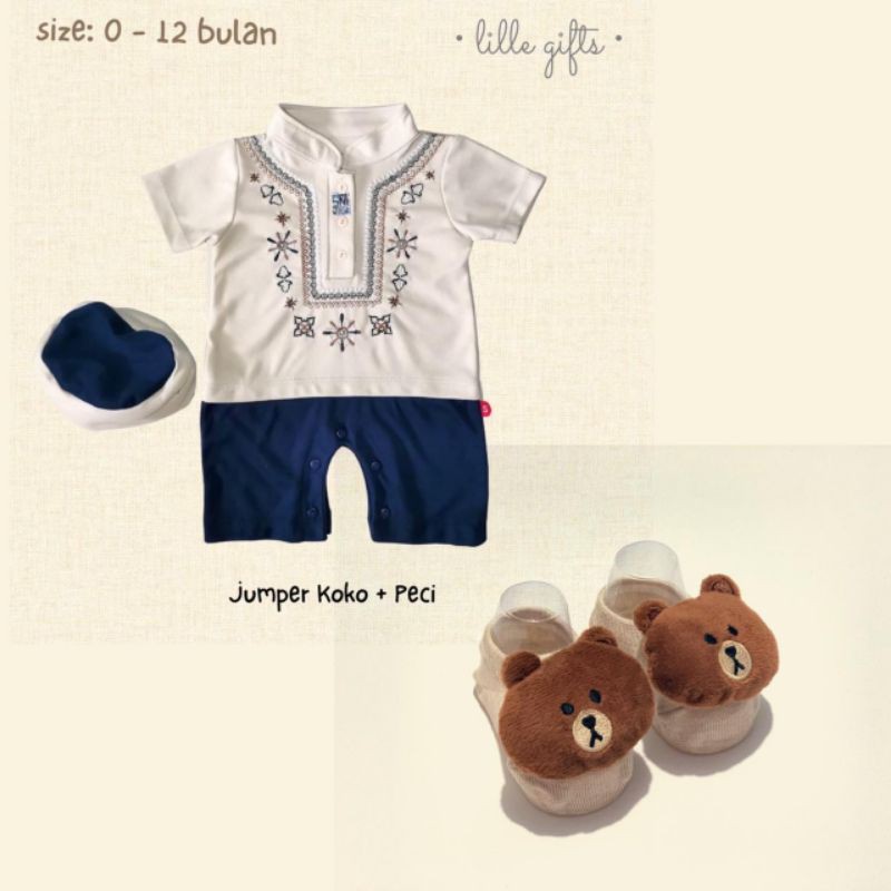 Koko Muslim Set - Hampers Bayi Baby Kado Lahiran Gift Set Babygift Parcel Boy Idul Fitri Ramadan