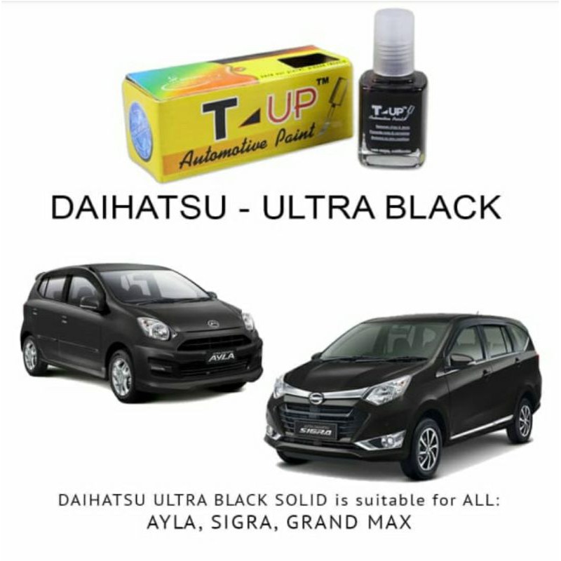 T-Up cat oles daihatsu ultra black contoh cat hitam daihatsu ayla sigra grand max cat daihatsu