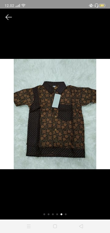 Kemeja Hem Batik Anak Size S Utk Usia 2th - 4th