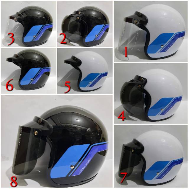 Helm retro classic dewasa identik GL series federal helmet