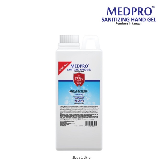 Medpro Sanitizing Hand Gel 1 Liter - Hand Sanitizer