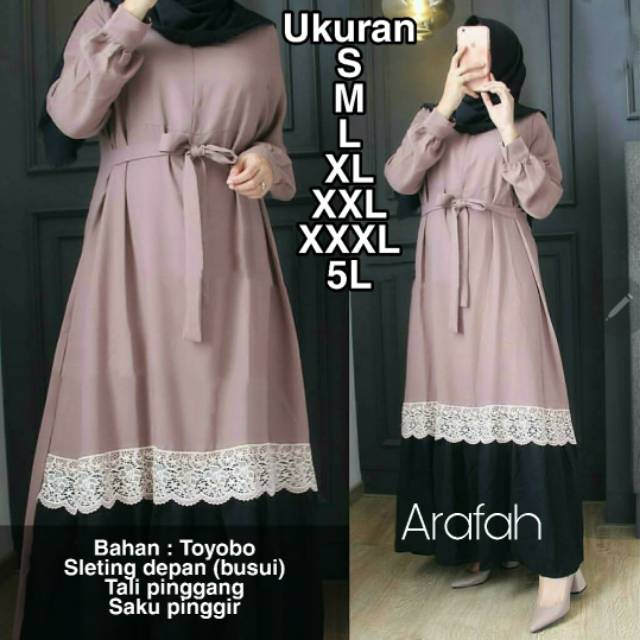 Premium Series ARAFAH Dress Ukuran S M L XL 2XL 3Xl 4Xl XXL XXXL 2L 3L 4L 5L Baju Gamis Jumbo dress Big Size Baju Gamis Wanita Over Size