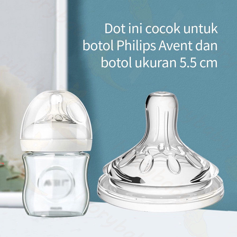 Ivorybaby Dot avent philips silikon nipple dot bayi cocok botol leher lebar-5