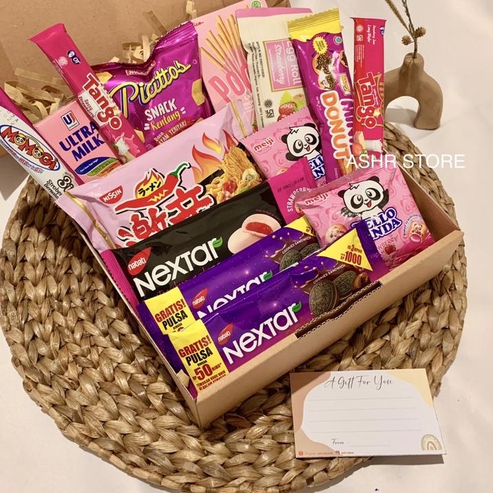 

Diskon✔️HAMPERS / GIFT BOX / SNACK BOX / KADO ULANG TAHUN / VALENTINE / ANNIVERSARY - parcel lebaran parcel idul fitri parcel idulfitri pink|SQ8