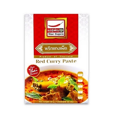 

Mae supen red curry paste thai 50gr Bumbu kari thailand merah