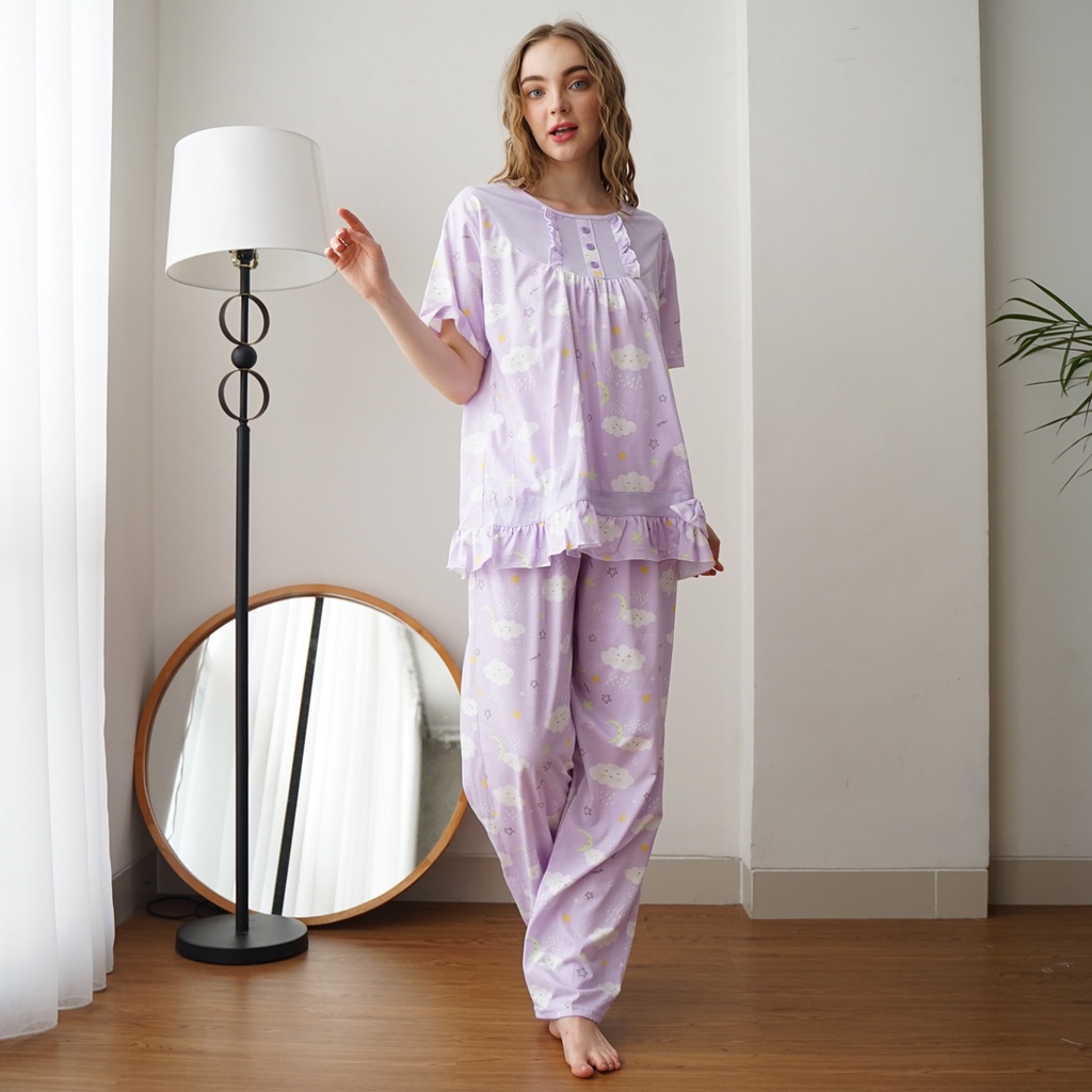 GREET NIGHT WEAR - Baju Tidur Kaos Katun Model : D-429 / PP