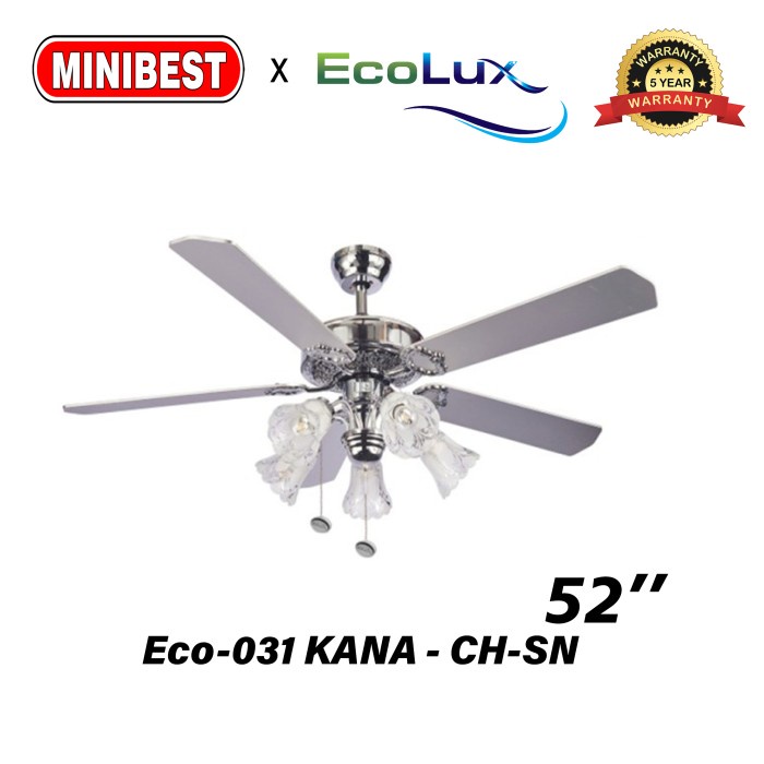 MB Kipas Angin Lampu Gantung Classic Ecolux Eco-031 KANA