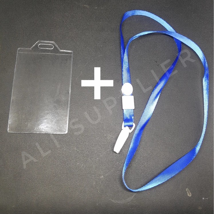 SET PLASTIK ID 1 SET KARTU NAMA + TALI DIJAMIN MURAH / NAME TAG PANITIA / TALI NAMETAG / TALI ANGGOTA / TALI TANDA PENGENAL + ID CARD / TALI ID CARD/ TEMPAT ID CARD PLASTIK / PLASTIK TEMPAT KARTU / TALI DAN TANDA COVER ID CARD