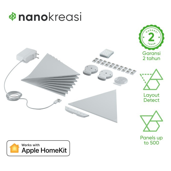 Nanokreasi Shapes Triangle Starter Kit ( 9 Panels ) Smart Light Panels