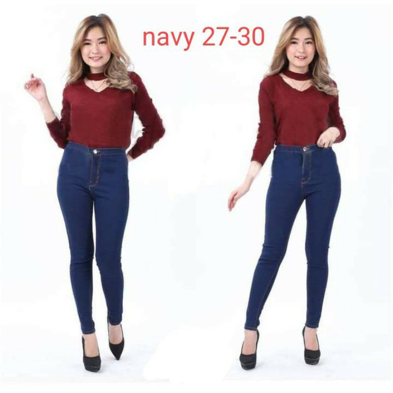 Rk,CELANA HIGH WAIST/HW JEANS WANITA/CELANA HW(HW POLOS)