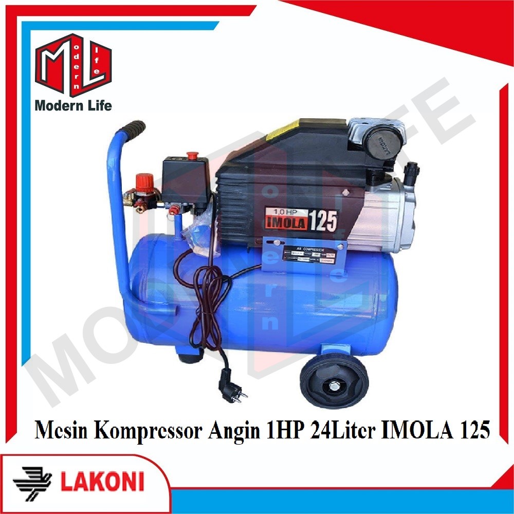 Lakoni Imola 125 Imola125 Mesin Kompressor Angin Listrik 1 HP 25 Liter