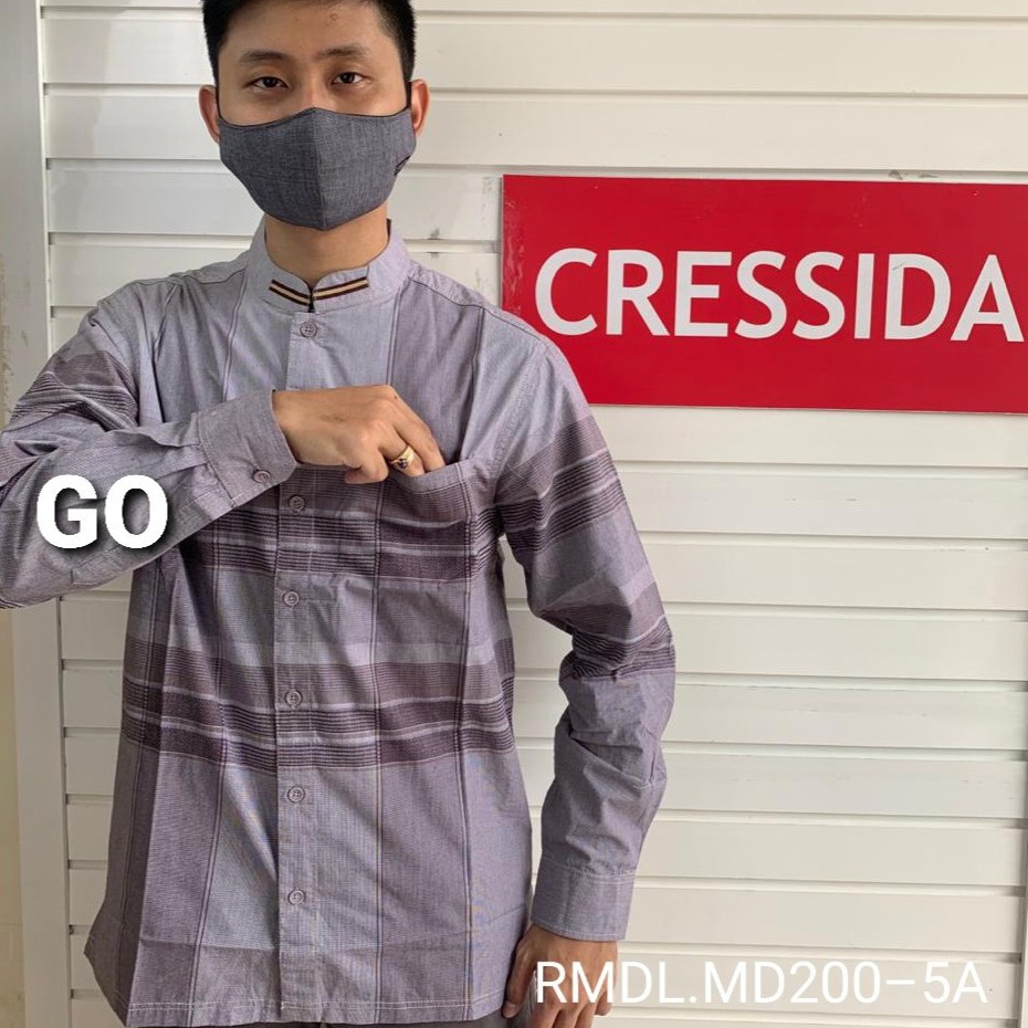 gos CRESSIDA KOKO/TAQWA Pakaian Pria Atasan Baju Muslim Kemeja Hem Reguler Original Lengan Panjang