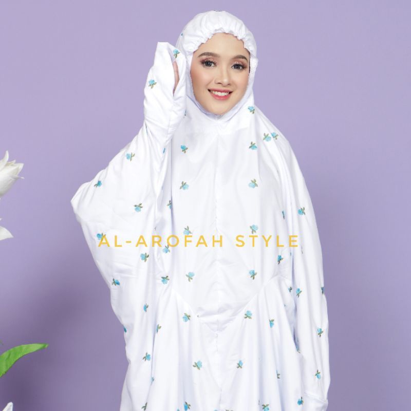 mukena terusan bordir seribu bunga