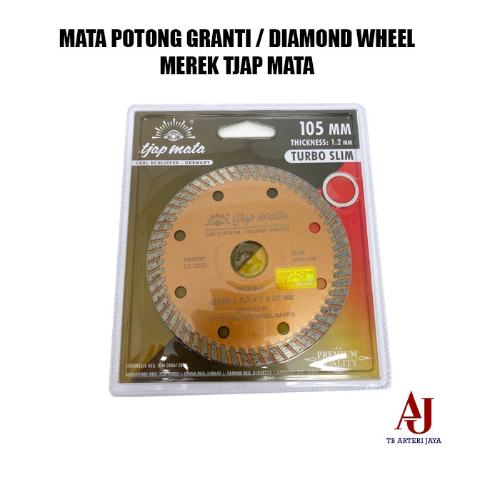 Mata Pisau Potong Granit Diamond Wheel Granit 4" Turbo Slim Tjap Mata Mata Gerinda
