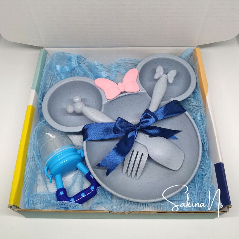 HAMPERS ALAT MAKAN SET ANAK / ALAT MAKAN MICKEY / TEMPAT MAKAN ANAK KARAKTER / ALAT MAKAN BABY / PERLENGKAPAN BAYI / HAMPERS PERLENGKAPAN BAYI / KADO BAYI