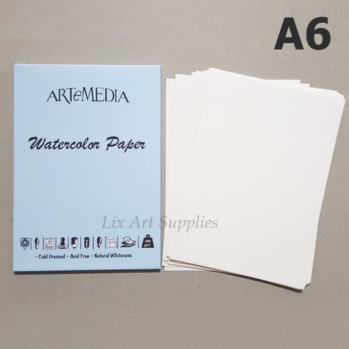 

Lyra Sketch Book - Kiky Sketch Book - Papan Tulis Gambar Artemedia Watercolor Paper A6 (12 Lembar) -