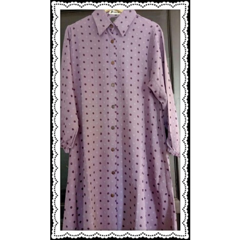 Long Tunik / Midi Dress Crinckle Ruby Two Tone by Gihaza