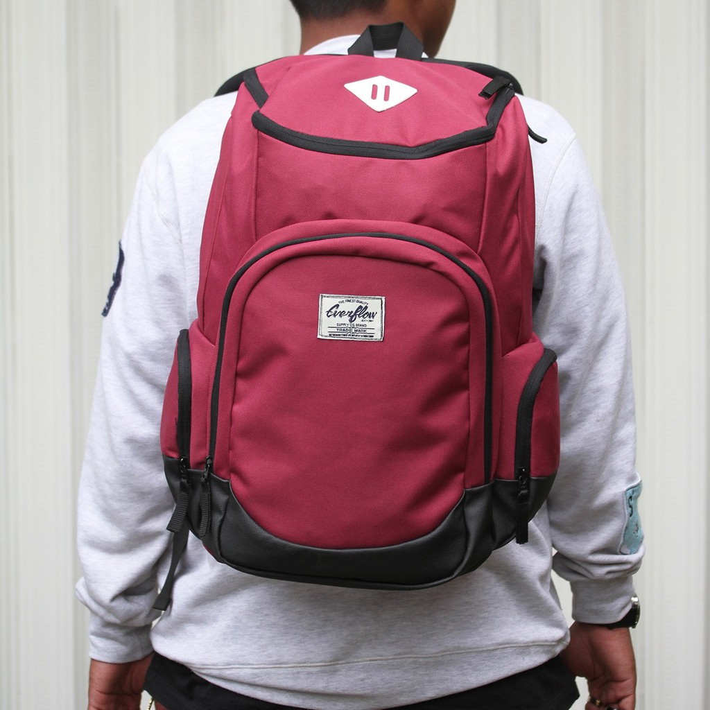 Everflow Tas Ransel  Kuliah - Tas Backpack Slot Laptop - Tas punggung Pria wanita