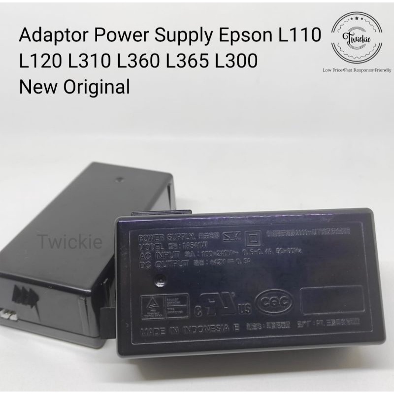 Adaptor Power Supply Epson L110 L120 L310 L360 L365 L300 New Original