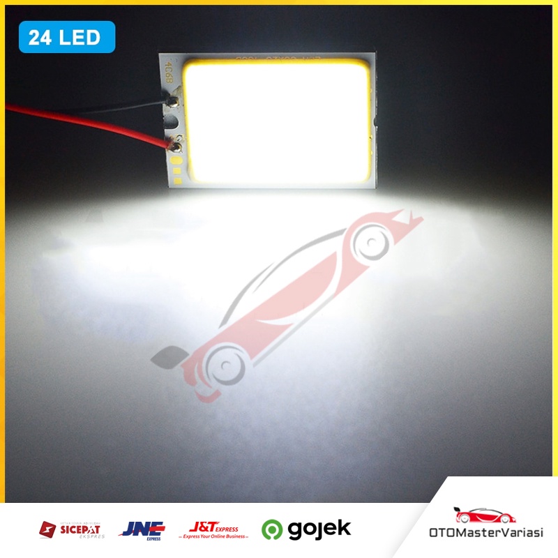 Lampu Kabin Cabin Mobil LED plafon Mobil Interior Festoon T10 24 Titik Super Terang Universal