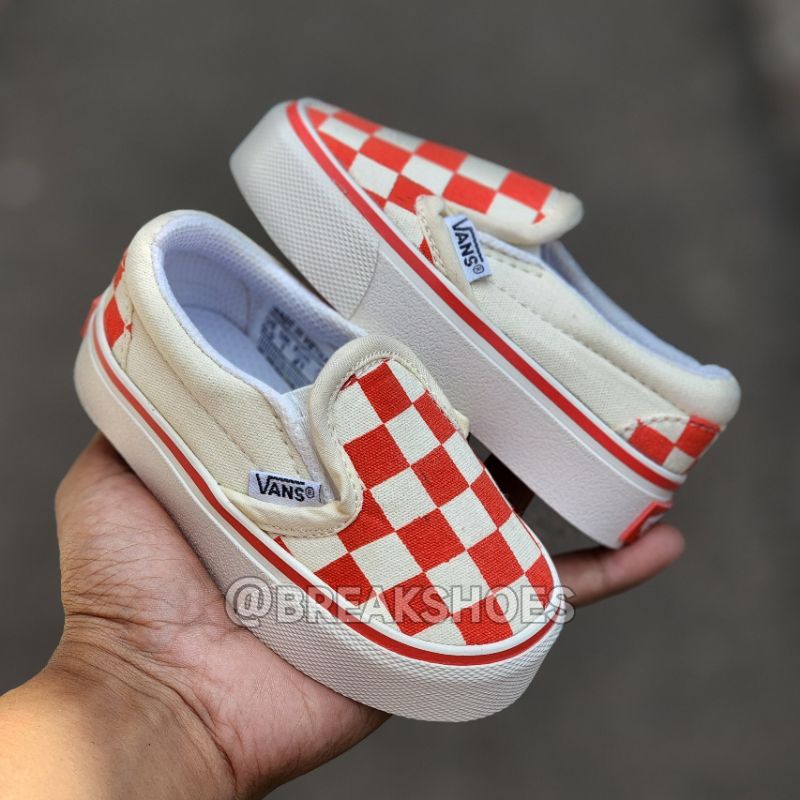 Sepatu anak vns autentik/slip on cekerboard